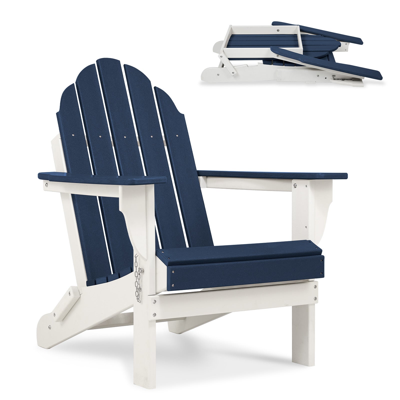 32(L)x22(W)x37(H) inch Folding Adirondack Chair - Aoodor